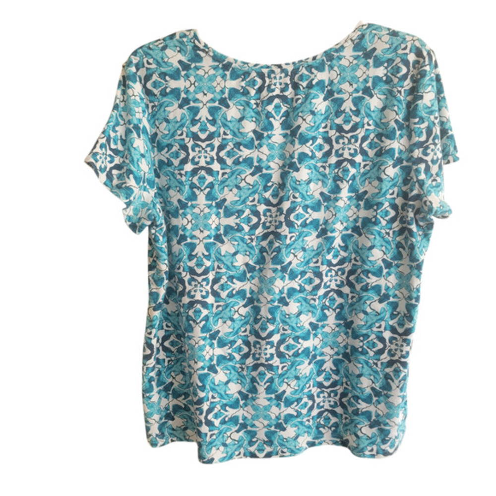 Croft & Barrow Women Classic Tee Size Large‎ Cottagecore Grannycore Floral